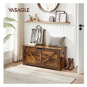 Сандък за съхранение, Vasagle, 100 x 40 x 46 см, LSB060T01, Кафяво Рустик