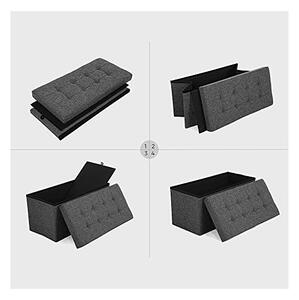 Кутия за съхранение, Songmics, 80L, 300 Kg, LSF46GYZ, 76 x 38 x 38 cm