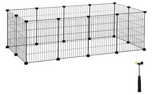 Заграждение за домашни любимци, Songmics, Черен, LPI01H, 143 x 73 x 46 см