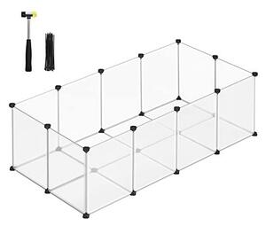 Заграждение за домашни любимци, Songmics, 143 x 73 x 46 см, LPC02W, Бяло