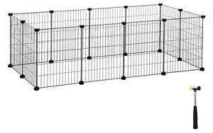 Заграждение за домашни любимци, Songmics, Черен, LPI01H, 143 x 73 x 46 см