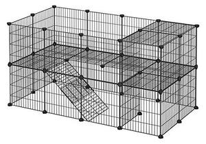 Заграждение за домашни любимци, Songmics, Черно, LPI02H, 143 x 73 x 71 см