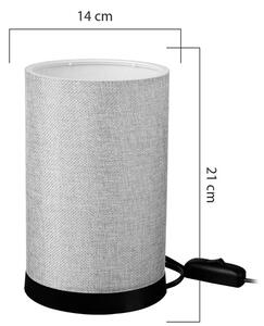 Абажур от бежов плат Fana 14x14x21+ cm