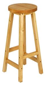 Дървен бар стол Vistran цвят естествено дърво D28x70cm