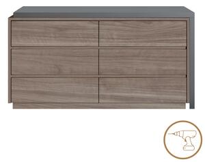 Регулируемо бюро с чекмеджета Reaze Pako World Brown 120x50x73,5 cm