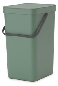 Кош за разделно събиране на боклук Brabantia Sort&Go 1003235, 16 л, Дръжка, Възможност за стенен монтаж, Тъмнозелен