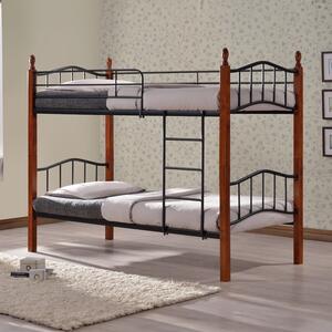 Детско двуетажно легло Faryn Pako World Black 100x200x157 cm