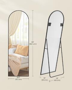 Подово огледало Черно Songmics 160x50x1,3 cm