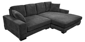 Ъглов диван Cornerdo Тъмносив 265x175x85 см
