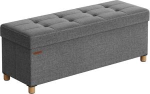 Сива кутия за съхранение Songmics 38 x 110 x 40 cm