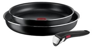 Комплект алуминиеви съдове за готвене 3 бр. Ingenio Easy Cook & Clean Black - Tefal