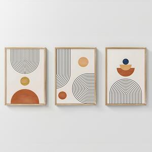 Комплект от 3 картини Легенда Многоцветен 33x1,5x48 cm