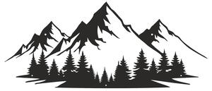 Метална декорация за стена, Onfia, черна, 0,2 x 70 x 30 см
