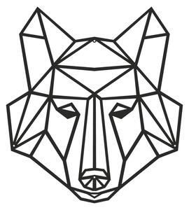 Метална декорация за стена, Wolfo, черна, 0,2 x 40 x 40 см