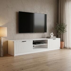 Comoda TV, Lemardo, Alb, 180x40x40 cm