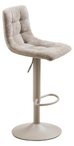 Scaun de bar tapitat Middelfart, Gri, 45x43x88/108 cm
