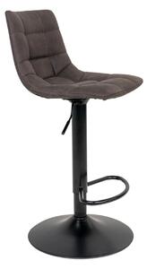 Scaun de bar tapitat Middelfart, Gri inchis, 45x43x88/108 cm