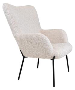 Scaun tapitat Glasgow, Alb, 79x70x98 cm