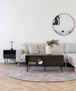 Oglinda de perete Madrid, Negru, 3x80x80 cm