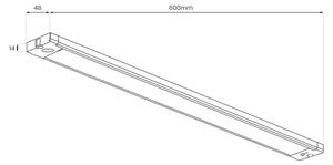 LED осветително тяло за под шкаф LED/18W/230V CCT 60 cm бяло