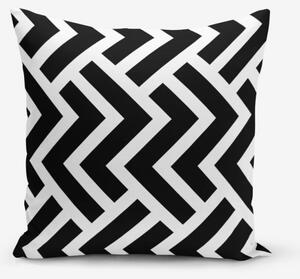 Черно-бяла калъфка за възглавница с памучна смес Black White Geometric Duro, 45 x 45 cm - Minimalist Cushion Covers