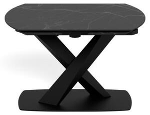 Masa dining Morella, Negru, 77x180x90 cm