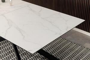 Masa dining Irwine, Alb, 76x240x100 cm