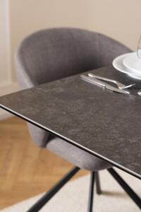 Masa dining Irwine, Negru, 76x240x100 cm