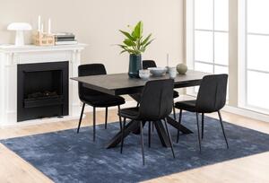 Masa dining Heaven, Negru, 76x210x90 cm
