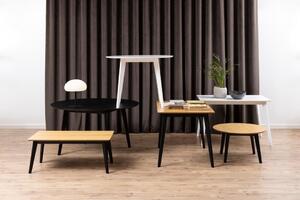 Masa dining Roxby, Alb, 76x105x105 cm