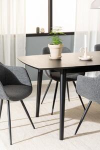 Masa dining Montreux, Negru, 75x219x90 cm