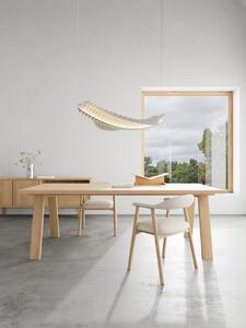 Masa dining Lamberth, Alb, 75x220x100 cm