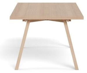 Masa dining Lamberth, Alb, 75x220x100 cm