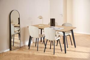 Set 5 piese Masa dining si Scaune Cadiz V5, Natural, 75x160x90 cm