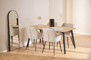 Set 5 piese Masa dining si Scaune Cadiz V3, Natural, 75x160x90 cm