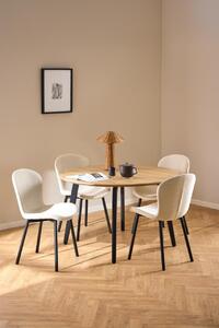 Set 5 piese Masa dining si Scaune Cadiz V8, Natural, 75x120x120 cm