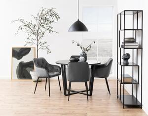 Masa dining Amble, Negru, 75x110x110 cm