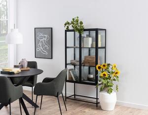 Masa dining I_Duncan, Negru, 75x105x105 cm