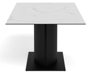 Masa dining Marbella, Alb, 75.5x200x100 cm