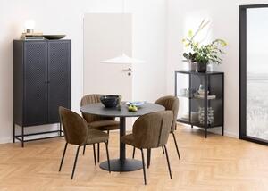 Masa dining Ibiza, Negru, 74x110x110 cm