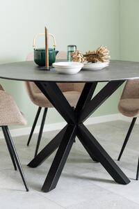 Masa dining Heaven, Negru, 75.5x119x119 cm
