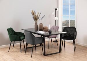 Masa dining Amble, Negru, 74x160x90 cm