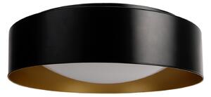 MEGAMAN LED таванна лампа Renzo XChange, черно/златно, CCT, IP44, Черен, Баня, Алуминий, Модерен