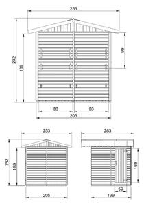 Дървен щанд – 205 x 199 cm – 4 m2