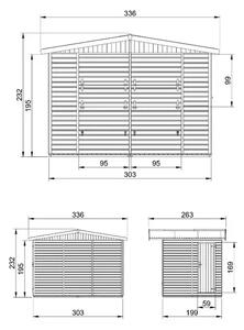 Дървен щанд – 303 x 199 cm – 6 m2