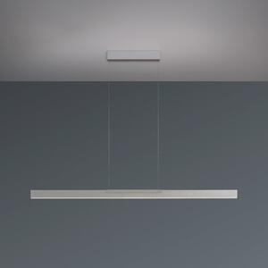 BOPP Bopp LED висяща лампа Nano 2.0, дължина 140 cm, алуминиев цвят, Затъмняване, Металик, Дневна/трапезария, Алуминий, Модерен