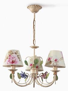 BRILAGI - Полилей на верига CAMELLIA 3xE14/40W/230V пъстроцветен/бежов/патина