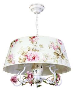 BRILAGI - Полилей на верига FLORENCE 5xE14/40W/230V бял/розов