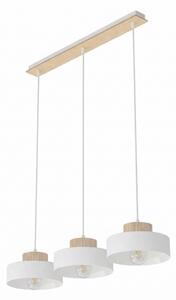 Полилей на кабел KIVI 3xE27/15W/230V бял