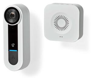 Nedis WIFICDP40CWT - Безжичен видео звънец Full HD 1536p Wi-Fi IP65